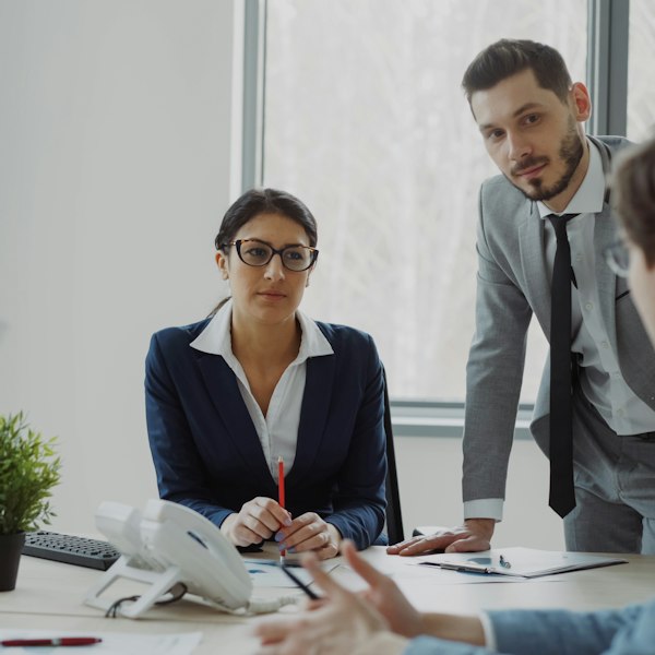 A meeting where one person speaks and others listen